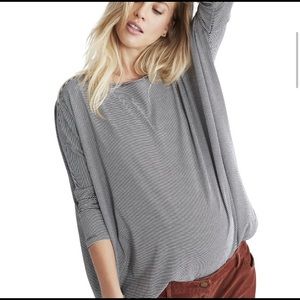 The Longsleeve Tee
Black/White Micro Stripe